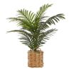 24" Tall, Artificial Plant, Palm, Indoor, Faux, Fake, Table, Floor, Greenery, Potted, Real Touch, Decorative - Green / Beige - Image 2