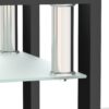 Modern Tempered Glass Tea Table, End Square Table For Living Room (Set of 2) - Transparent / Black - Image 8