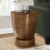 Drum Accent Side Table, Contemporary And Modern - Copper - Image 8