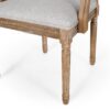 Elegant French Country Style Dining Chair With Cane Backrest - Light Gray - Image 13