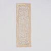 Floral Hand Carved Mandala Rectangular Wall Decor Accent - Gold / White - Image 2