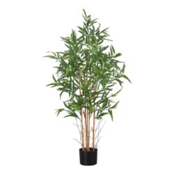 50" Tall, Artificial Plant, Bamboo Tree, Indoor, Faux, Fake, Floor, Greenery, Potted, Decorative - Green / Black