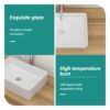 Rectangular Modern Vessel Bathroom Sink - White - Image 7