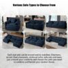 Oversized Recliner Chair With Movable Ottoman, Soft Chenille Upholstered Indoor Lounge Chair, Diy Combination - Blue - Image 22