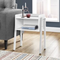 Accent Table, Side Contemporary & Versatile Placement - White