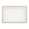 Undermount Rectangular Bathroom Sink & Overflow - White - Image 9