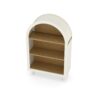 Arched Small Bookcase, Storage Cabinet, Bookshelf With 3 Shelves For Living Room - Oak / White - Image 11