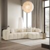 Beatrice - Modern Tufted Right Sectional Sofa - Ivory - Image 14
