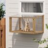 Transparent Acrylic Window Cat Perch Catio Cat Window Box - Natural Wood / Transparent - Image 5