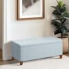 Shandra - Tufted Top Upholstered Storage Bench - Light Blue - Image 10