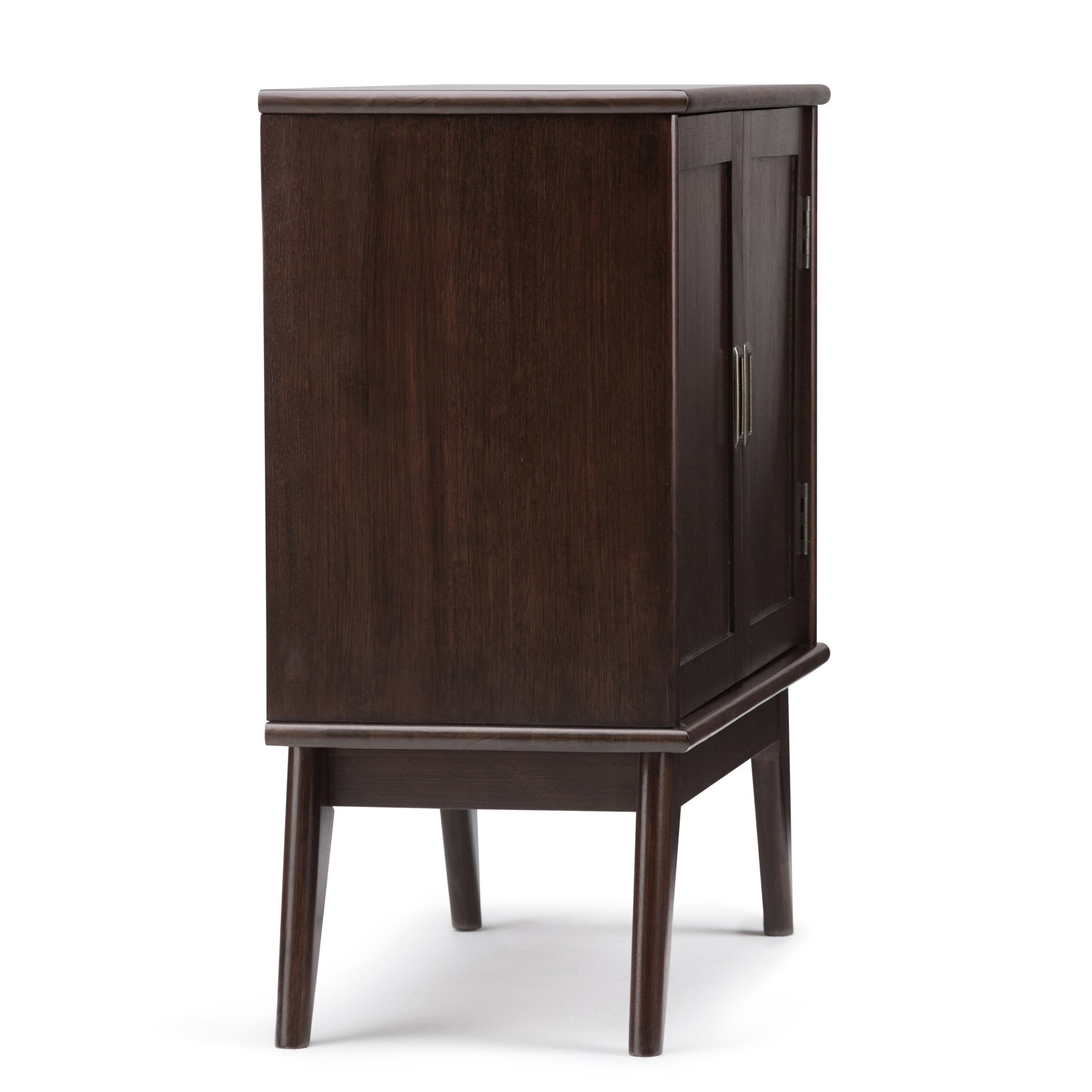 Draper - Mid Century Low Storage Cabinet - Medium Auburn Brown - Image 4
