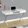 Computer Desk For Home Office, Laptop, Storage Drawers, Contemporary - White - Image 3