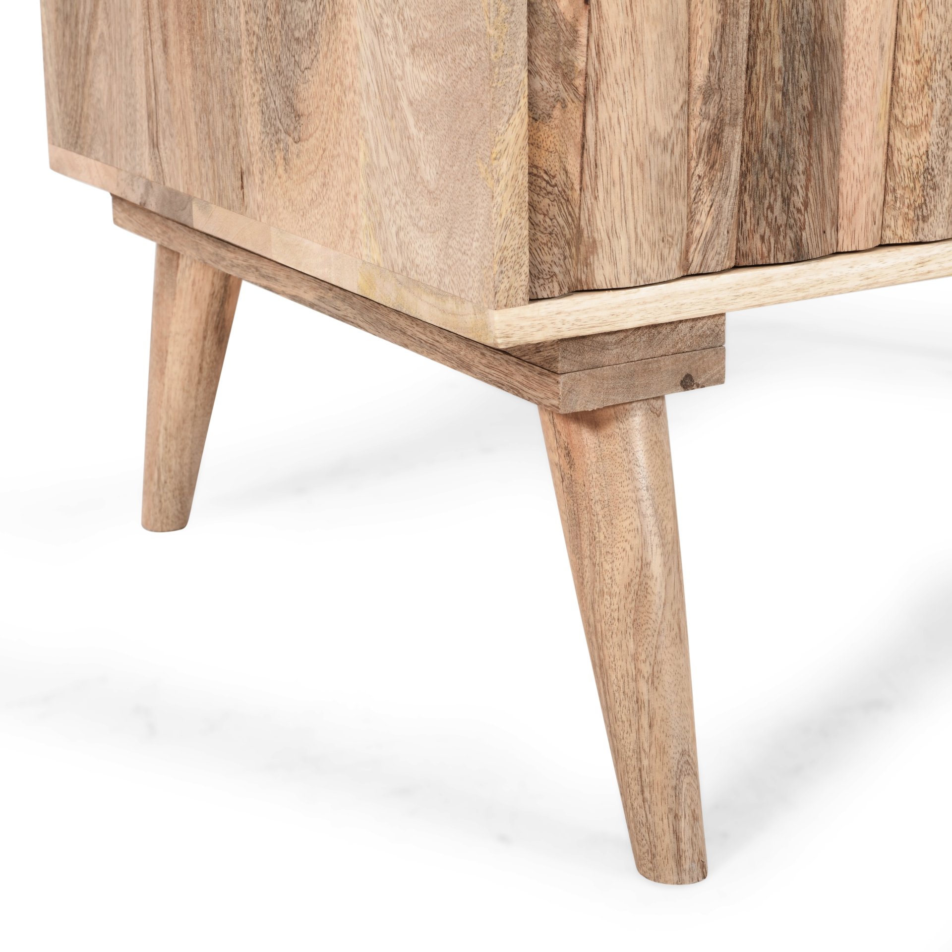 Stylish Style 2 Drawer 2 Door Cabinet, Mango Wood - Natural - Image 10