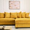 Luxe - Oversized 2 Piece Right Facing Sectional Couches For Living Room, L Shaped Sofa With Chaise - Ginger - Image 10