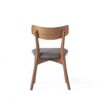 5 Piece Mid Century Dining Set With Walnut Frame, Upholstered Dining Chairs - Dark Gray - Image 15