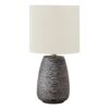 Lighting, Table Lamp, Ceramic, Contemporary - Gray / Cream - Image 2