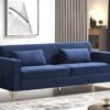 Aesthetic Sofas For Living Room, 3 Seater Couch With Classic Modern Appeal And Luxurious Soft Comfort, Easy To Maintain - Blue - Image 7