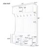 Hall Tree With 6 Hooks, Coat Hanger, Entryway Bench, 3 In 1 Design, A Spacious Drawer For Entrance, Living Room - Black - Image 2