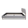Diego - King Low Upholstered Platform Bed - Light Gray - Image 2