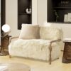 Enchante - Sheepskin Accent Loveseat - Taupe / Natural - Image 11