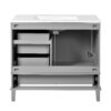 36" Bathroom Vanity With Solid Pine Frame And Soft Close Storage - Gray - Image 11