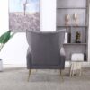 Modern Accent Chair With Ottoman, Comfy Armchair For Living Room, Bedroom, Apartment, Office - Gray - Image 8