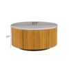 Round Coffee Table With Storage - Natural / White - Image 3