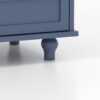 Vintage Buffet Cabinet With Double Glass Doors And Drawer, Storage Sideboard - Blue - Image 19