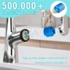 Kitchen Faucet 3 Function 360 Sprayer With 1 Touch Switching, Metal Construction - Chrome - Image 8