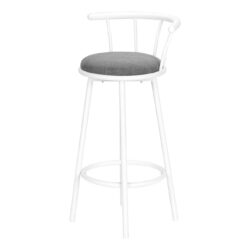 Swivel Stool Bar Height, Contemporary & Modern (Set of 2) - White / Gray