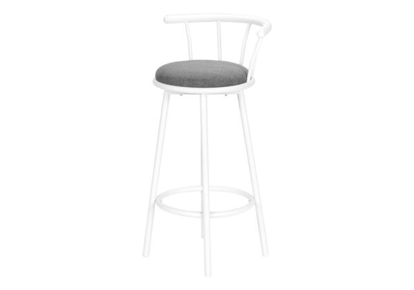 Swivel Stool Bar Height, Contemporary & Modern (Set of 2) - White / Gray