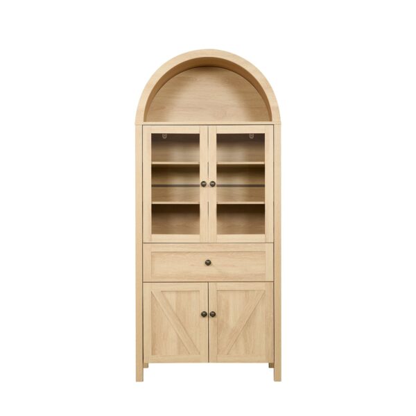 Vintage Dome Cabinet With High Quality Materials And Large Storage Space In - Natural