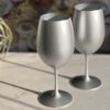 Leadingware Plastic Wine Glasses (Set of 4), Unbreakable Bpa Free Acrylic, 20Oz - Silver - Image 4