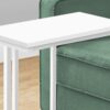 Accent Table, C - Shaped, Modern - White - Image 8