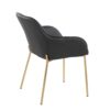 Daniella - Contemporary Dining Chair (Set of 2) - Gold / Black - Image 4