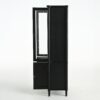 Vintage Display Cabinet With Double Glass Doors, Traditional Style For Collectibles, Ash Wood Veneer, 73.25" Tall - Black / Natural - Image 10
