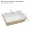 Undermount Rectangular Bathroom Sink & Overflow - White - Image 3