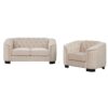 Upholstered 3 Piece Sofa Set With Legs - Beige - Image 16