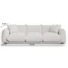Kely - Upholstered Sofa - Cream / White - Image 8
