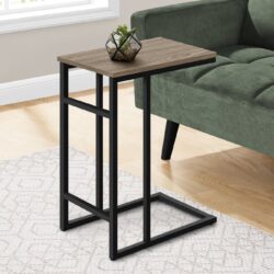 Accent Table, C - Shaped, Stylish - Taupe