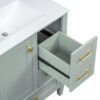 30" Bathroom Vanity Set With Sink, Featuring Soft Close Doors, And 3 Drawer Design - Sage Green - Image 19