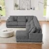 Modern Oversized U Shaped Sectional Sofa With Chaise Lounge - Dark Gray - Image 16