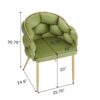 Luxury Handmade Accent Chair (Set of 2) With Gold Legs, Modern Green Velvet Armchair For Living Room And Bedroom - Green - Image 3