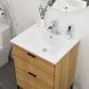 Premium Ceramic Rectangular Single Vanity Top With Overflow - White - Image 2