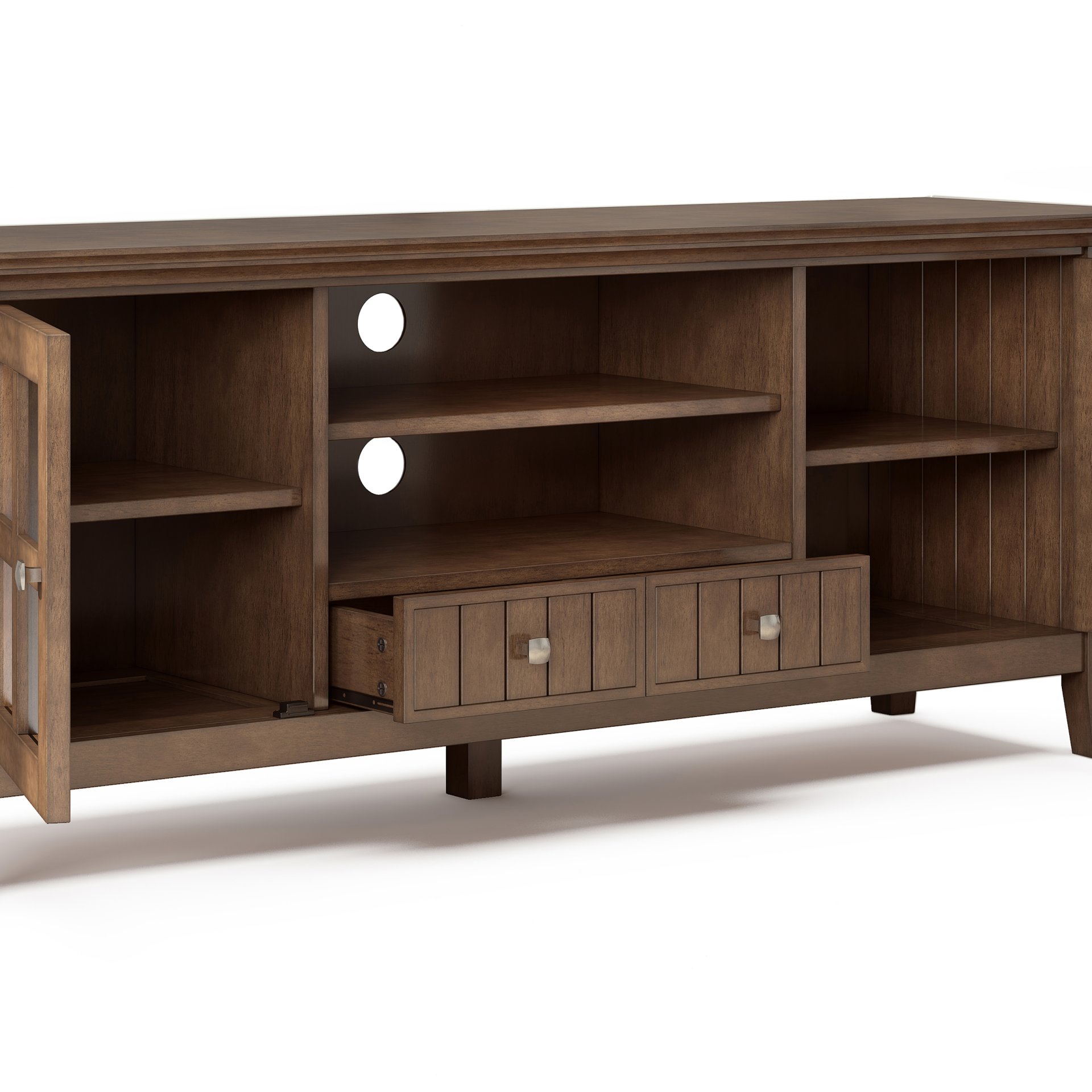 Acadian - TV Media Stand - Rustic Natural Aged Brown - Image 4
