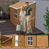 Heavy Duty Storage Shed With Double Doors And Ventilation Weatherproof Outdoor Garden Shed - Brown - Image 10