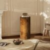 Nebula - Burl Accent Pillar Side Table - Medium Brown - Image 7