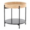 Daniella - Contemporary End Table - Black / Natural - Image 3