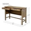 Belfast - Occasional Table With 2 Drawers - Reclaimed Natural - Image 3