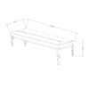 Laura - Bench And Soft Fabric Seating - Silver - Image 3